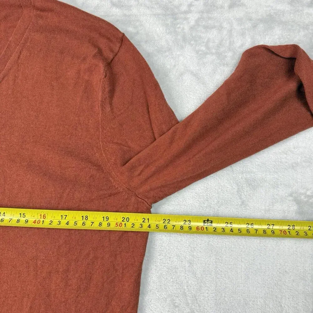Banana Republic Sweater Luxury Blend V-Neck Cashmere Cotton Silk Size L Casual